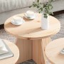 Mesa de Café 3 pcs Natural 49 x 49 x 30 cm