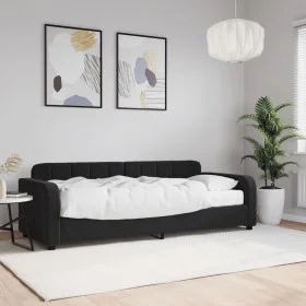 Sofa bed with black velvet mattress 80x200 cm by vidaXL, Beds and slatted bases - Ref: Foro24-3196902, Price: 307,53 €, Disco...
