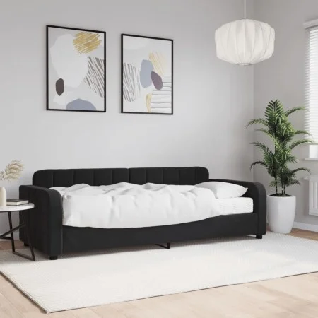 Sofa bed with black velvet mattress 80x200 cm by vidaXL, Beds and slatted bases - Ref: Foro24-3196902, Price: 325,34 €, Disco...