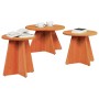 Mesa de Café 3 pcs Marrón cera 49 x 49 x 30 cm