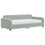 Sofá cama con colchón terciopelo gris claro 100x200 cm de vidaXL, Camas y somieres - Ref: Foro24-3196912, Precio: 430,53 €, D...