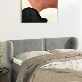 Hellgraues Samtkopfteil 147x23x78/88 cm von vidaXL, Kopf- und Fußteile - Ref: Foro24-3117052, Preis: 59,75 €, Rabatt: %
