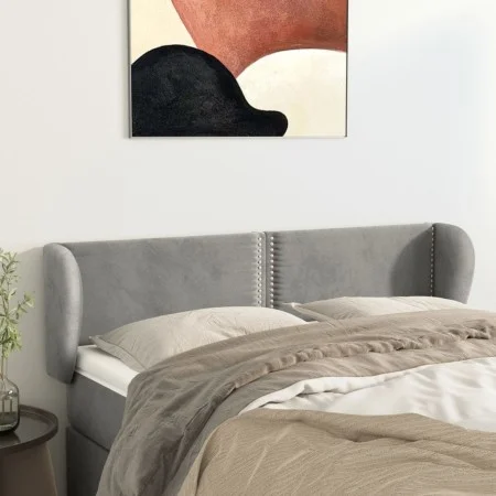 Hellgraues Samtkopfteil 147x23x78/88 cm von vidaXL, Kopf- und Fußteile - Ref: Foro24-3117052, Preis: 59,75 €, Rabatt: %