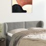 Hellgraues Samtkopfteil 147x23x78/88 cm von vidaXL, Kopf- und Fußteile - Ref: Foro24-3117052, Preis: 60,58 €, Rabatt: %