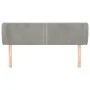 Light gray velvet headboard 147x23x78/88 cm by vidaXL, Headboards and footboards - Ref: Foro24-3117052, Price: 60,81 €, Disco...