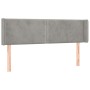 Light gray velvet headboard 147x16x78/88 cm by vidaXL, Headboards and footboards - Ref: Foro24-3118676, Price: 57,15 €, Disco...