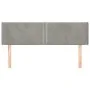 Cabecero de terciopelo gris claro 147x16x78/88 cm de vidaXL, Cabeceros y pies de cama - Ref: Foro24-3118676, Precio: 56,35 €,...