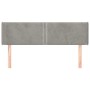 Hellgraues Samtkopfteil 147x16x78/88 cm von vidaXL, Kopf- und Fußteile - Ref: Foro24-3118676, Preis: 57,15 €, Rabatt: %