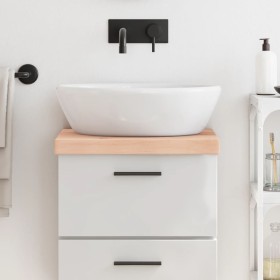 Untreated solid wood bathroom countertop 40x40x(2-6) cm by vidaXL, Countertops - Ref: Foro24-3155998, Price: 40,06 €, Discoun...