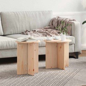 Mesa de Café 2 pcs Natural 41.5 x 41.5 x 41 cm en Mesas de centro | Comprar online en Foro24