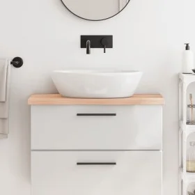 Encimera de baño madera maciza sin tratar 80x30x(2-4) cm de vidaXL, Encimeras - Ref: Foro24-3156018, Precio: 46,28 €, Descuen...