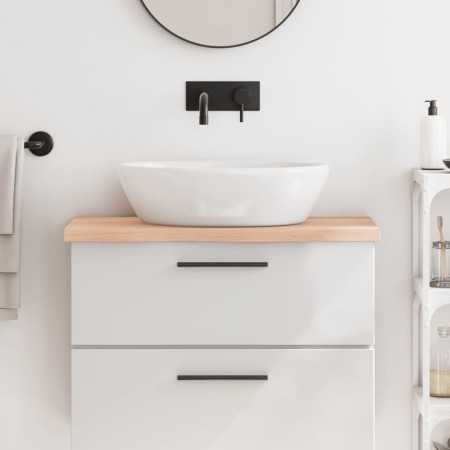 Untreated solid wood bathroom countertop 80x30x(2-4) cm by vidaXL, Countertops - Ref: Foro24-3156018, Price: 49,54 €, Discoun...