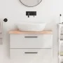 Encimera de baño madera maciza sin tratar 80x30x(2-4) cm de vidaXL, Encimeras - Ref: Foro24-3156018, Precio: 46,28 €, Descuen...