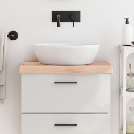 Untreated solid wood bathroom countertop 60x40x(2-6) cm by vidaXL, Countertops - Ref: Foro24-3156010, Price: 61,77 €, Discoun...