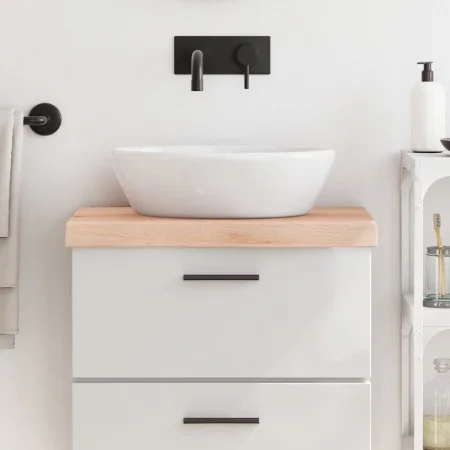 Untreated solid wood bathroom countertop 60x40x(2-6) cm by vidaXL, Countertops - Ref: Foro24-3156010, Price: 60,68 €, Discoun...