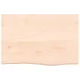 Untreated solid wood bathroom countertop 60x40x(2-6) cm by vidaXL, Countertops - Ref: Foro24-3156010, Price: 60,68 €, Discoun...