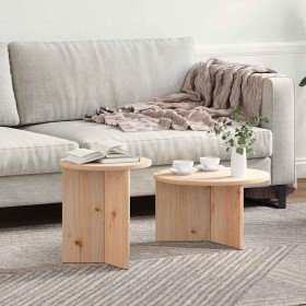 Mesa de Café 2 pcs Natural 49 x 49 x 28 cm en Mesas de centro | Comprar online en Foro24