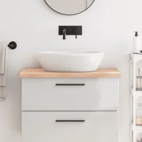 Encimera de baño madera maciza sin tratar 80x60x(2-4) cm de vidaXL, Encimeras - Ref: Foro24-3156027, Precio: 69,82 €, Descuen...