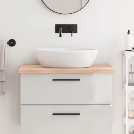 Encimera de baño madera maciza sin tratar 80x60x(2-4) cm de vidaXL, Encimeras - Ref: Foro24-3156027, Precio: 70,17 €, Descuen...