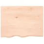 Unbehandelte Badezimmerarbeitsplatte aus Massivholz, 80 x 60 x (2–4) cm von vidaXL, Arbeitsplatten - Ref: Foro24-3156027, Pre...