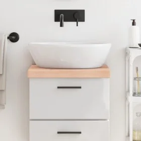 Untreated solid wood bathroom countertop 40x30x(2-6) cm by vidaXL, Countertops - Ref: Foro24-3155995, Price: 35,70 €, Discoun...