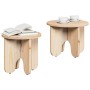 Mesa de Café 2 pcs Natural 39.5 x 39.5 x 30 cm