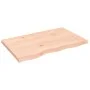 Unbehandelte Badezimmerarbeitsplatte aus Massivholz, 80 x 50 x (2–4) cm von vidaXL, Arbeitsplatten - Ref: Foro24-3156024, Pre...