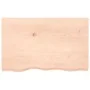 Unbehandelte Badezimmerarbeitsplatte aus Massivholz, 80 x 50 x (2–4) cm von vidaXL, Arbeitsplatten - Ref: Foro24-3156024, Pre...