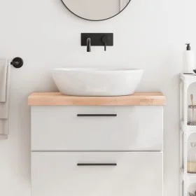 Untreated solid wood bathroom countertop 80x40x(2-6) cm by vidaXL, Countertops - Ref: Foro24-3156022, Price: 73,93 €, Discoun...
