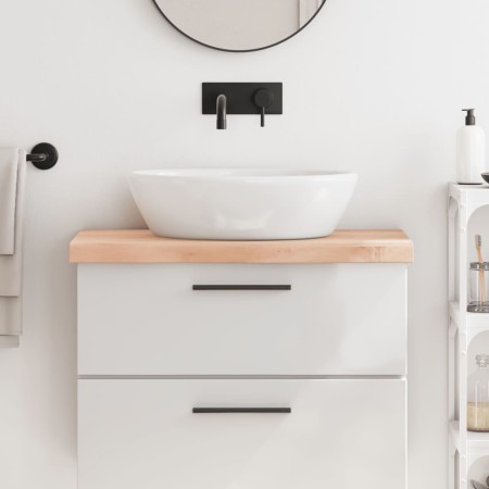 Untreated solid wood bathroom countertop 80x40x(2-6) cm by vidaXL, Countertops - Ref: Foro24-3156022, Price: 75,95 €, Discoun...