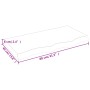 Untreated solid wood bathroom countertop 80x40x(2-6) cm by vidaXL, Countertops - Ref: Foro24-3156022, Price: 75,95 €, Discoun...