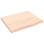 Untreated solid wood bathroom countertop 60x50x(2-4) cm by vidaXL, Countertops - Ref: Foro24-3156012, Price: 61,12 €, Discoun...