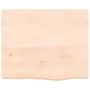 Untreated solid wood bathroom countertop 60x50x(2-4) cm by vidaXL, Countertops - Ref: Foro24-3156012, Price: 61,12 €, Discoun...