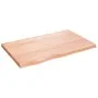 Light brown treated solid wood bathroom countertop 80x50x(2-4) cm by vidaXL, Countertops - Ref: Foro24-3156120, Price: 94,90 ...