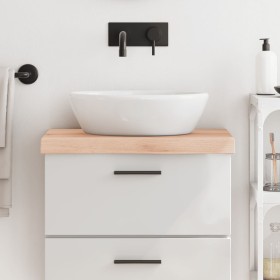 Untreated solid wood bathroom countertop 60x30x(2-6) cm by vidaXL, Countertops - Ref: Foro24-3156007, Price: 53,97 €, Discoun...
