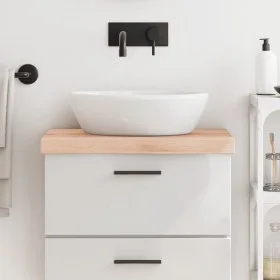 Untreated solid wood bathroom countertop 60x30x(2-6) cm by vidaXL, Countertops - Ref: Foro24-3156007, Price: 53,00 €, Discoun...