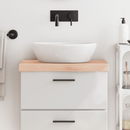 Untreated solid wood bathroom countertop 60x30x(2-6) cm by vidaXL, Countertops - Ref: Foro24-3156007, Price: 53,97 €, Discoun...
