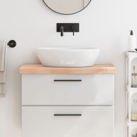 Untreated solid wood bathroom countertop 80x30x(2-6) cm by vidaXL, Countertops - Ref: Foro24-3156019, Price: 54,18 €, Discoun...