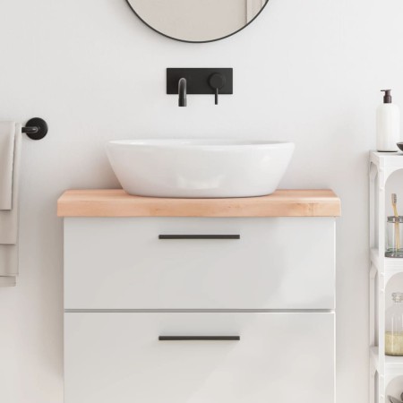 Untreated solid wood bathroom countertop 80x30x(2-6) cm by vidaXL, Countertops - Ref: Foro24-3156019, Price: 54,67 €, Discoun...