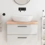 Untreated solid wood bathroom countertop 80x30x(2-6) cm by vidaXL, Countertops - Ref: Foro24-3156019, Price: 53,36 €, Discoun...