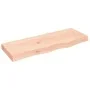 Untreated solid wood bathroom countertop 80x30x(2-6) cm by vidaXL, Countertops - Ref: Foro24-3156019, Price: 53,36 €, Discoun...