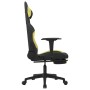 Gaming chair with footrest in light green and black fabric by vidaXL, Gaming chairs - Ref: Foro24-3143748, Price: 123,23 €, D...
