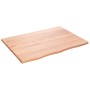 Light brown treated solid wood bathroom countertop 80x60x2 cm by vidaXL, Countertops - Ref: Foro24-3156122, Price: 58,14 €, D...