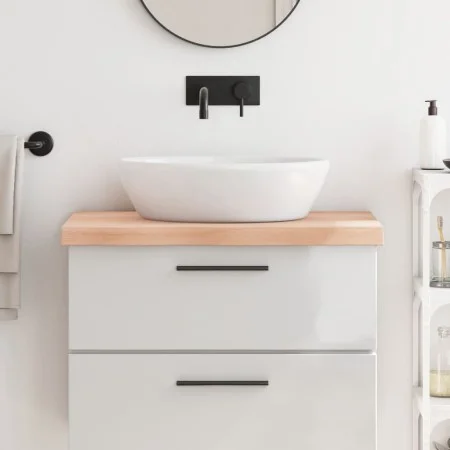 Encimera de baño madera maciza sin tratar 80x50x(2-6) cm de vidaXL, Encimeras - Ref: Foro24-3156025, Precio: 85,16 €, Descuen...
