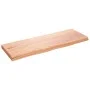 Light brown treated solid wood bathroom countertop 80x30x(2-4) cm by vidaXL, Countertops - Ref: Foro24-3156114, Price: 69,24 ...