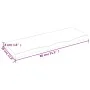 Badezimmerarbeitsplatte aus hellbraun behandeltem Massivholz, 80 x 30 x (2–4) cm von vidaXL, Arbeitsplatten - Ref: Foro24-315...