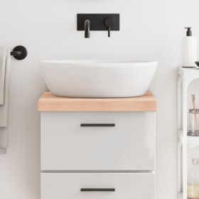 Untreated solid wood bathroom countertop 40x50x(2-6) cm by vidaXL, Countertops - Ref: Foro24-3156001, Price: 49,68 €, Discoun...