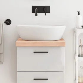 Untreated solid wood bathroom countertop 40x50x(2-6) cm by vidaXL, Countertops - Ref: Foro24-3156001, Price: 48,88 €, Discoun...