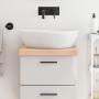 Untreated solid wood bathroom countertop 40x50x(2-6) cm by vidaXL, Countertops - Ref: Foro24-3156001, Price: 49,68 €, Discoun...