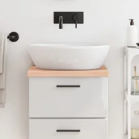 Untreated solid wood bathroom countertop 40x30x(2-4) cm by vidaXL, Countertops - Ref: Foro24-3155994, Price: 28,58 €, Discoun...